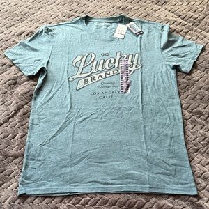 Lucky Brand Men's Teal Graphic Tee Size Medium